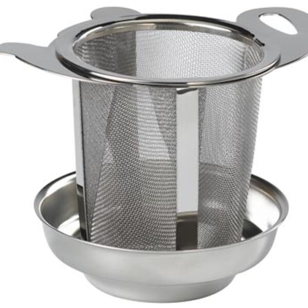 Teesieb Teekanne mit Ablage