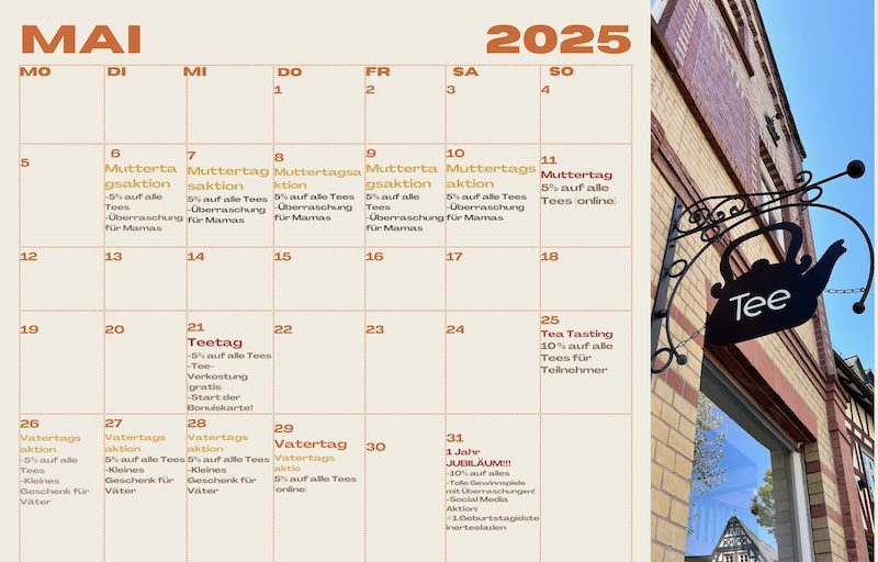 Mai Kalender 2025 idsteiner teeladen