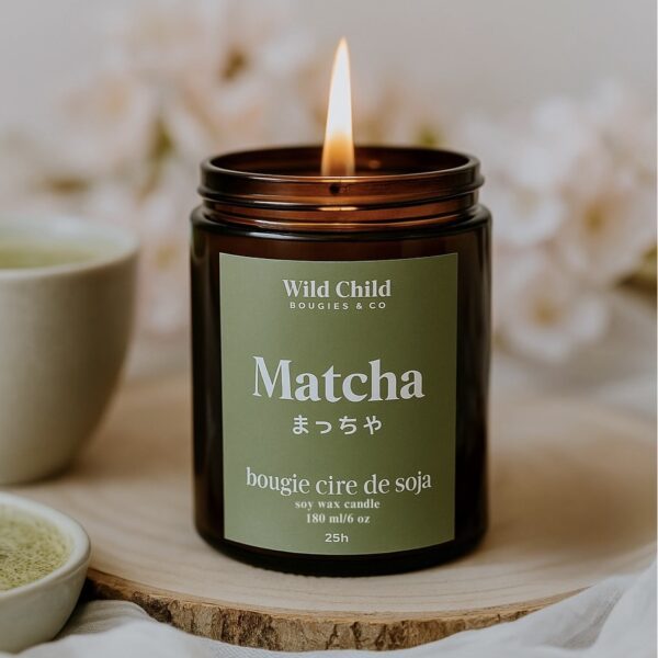 Natürliche Tee-Duftkerze Matcha